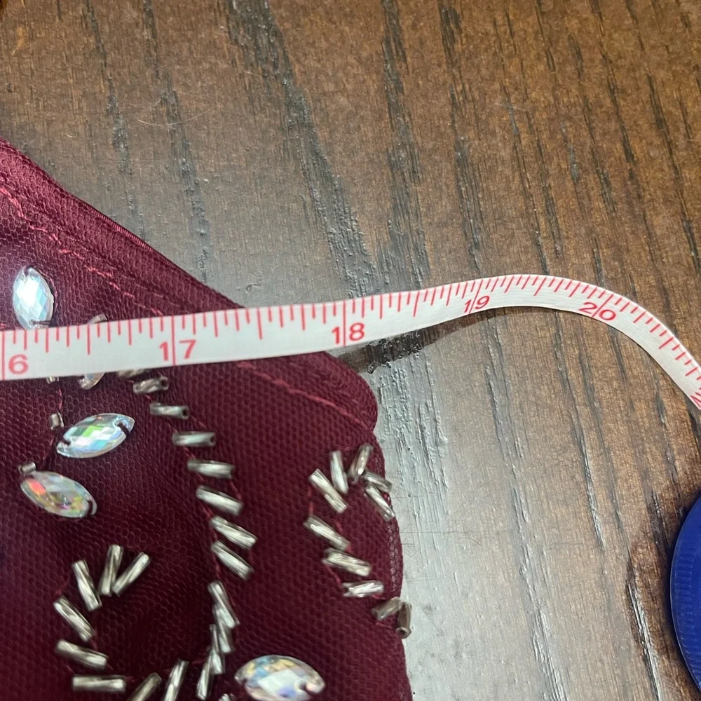 B Darlin Burgundy Lace Prom Dress - Picture 5 of 7